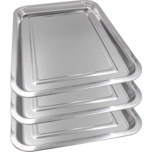 Tattoo Tray 3pc Stainless Steel Surgical Medical Dental Instruments Trays Disinfection Plate Tattoo accesories For Tattoos