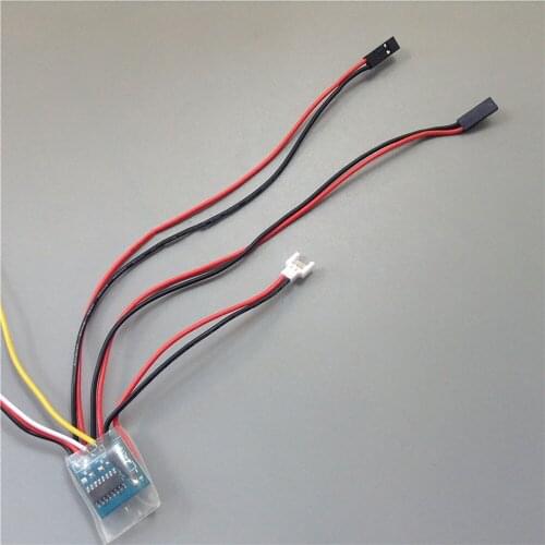 Brushed ESC 1S 3.7V Two-way Bidirectianal Speed Controller for 1/72 Scale RC Tank Car Boat Accessory