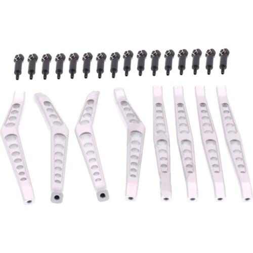 Metal Upper Lower Suspension Linkage Set Front Tie Rod for Axial Wraith RR10 90020 90018 90031 RC Crawler Upgrade Parts