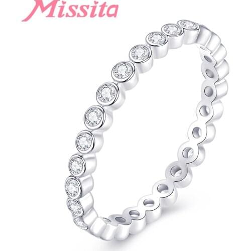 MISSITA 100% 2019 New Fashion Romantic Crystal Rings For Women Girls Gift Brand Fashion Jewelry Engagement anillos mujer
