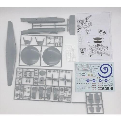 DIY 1:72 Static Airplane Model Hawk Eye Aircraft Kids Collection Trainning Hobby 00108