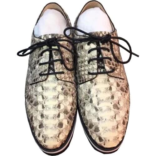 Chue snake skin men shoes men dress shoes men formal shoes python leather wedding leisure business party meeting