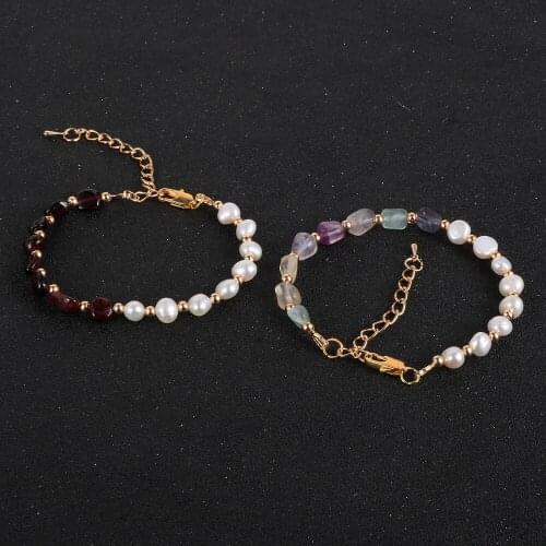 2020 New Design Irregular Natural Stone Baroque Freshwater Pearl Bracelet For Women Girls Korean Fashion Jewelry Gifts Bracelets