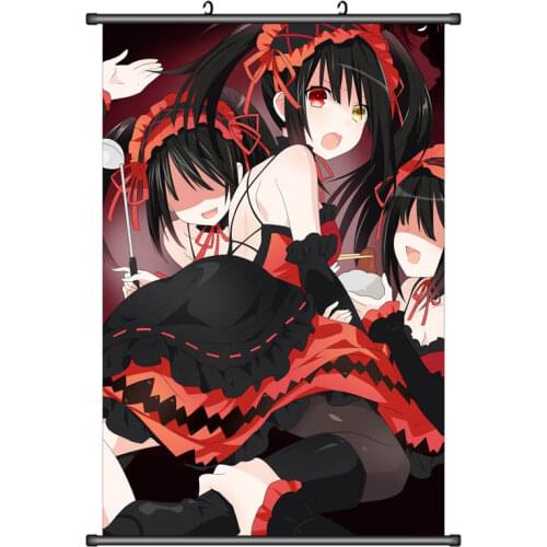 October update Japanese Decorative Pictures Anime DATE A LIVE Tokisaki Kurumi Nightmare Elohim Home Decor Wall Scroll Poster