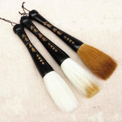 Extra Large Landscape Painting Calligraphy Brush Hopper-shaped Brush Ox Horn Penholder Wool and Weasel Hair Writing Brush