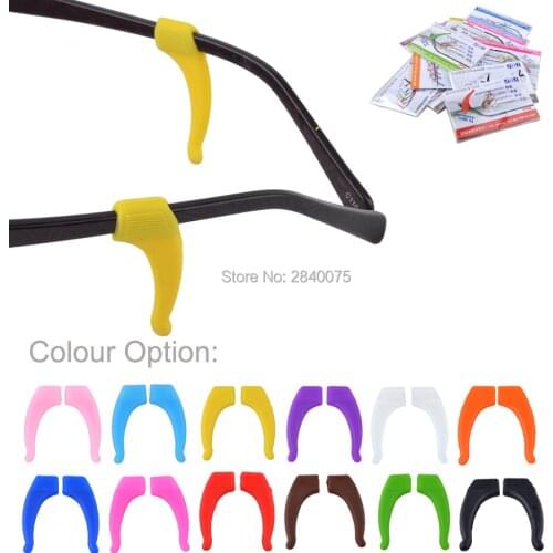 Wholesale 50pairs=100pcs Individual Package eyewear glasses Anti Slip silicone ear hook temple tip holder glasses accessories