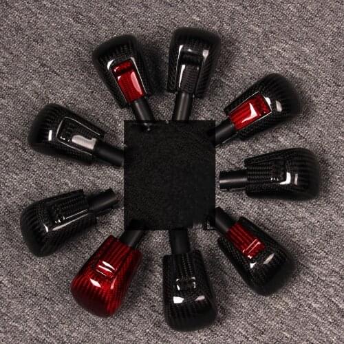 Carbon Fiber Suede Gear Shift Knob For Honda Civic 2016 2017 2018 2019 2020 2021 10th Generation Gear Shifter Pen Head Ball