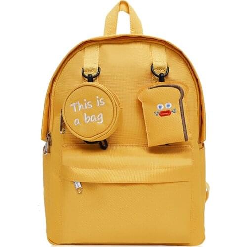 Backpack Womens College Student School Bag Womens Korean-style High School Backpack Fashion Canvas Bag Large backpack purse