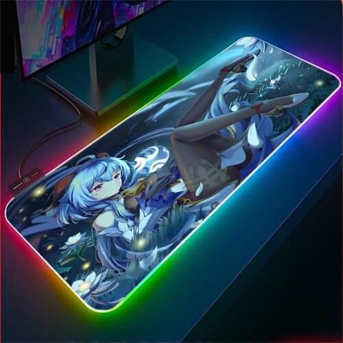 MairuigeRGB Niman Genshin Impact Best-selling Gamers Must-have Gaming Accessories Mouse Pad Large LED Mouse Pad Can Becustomized