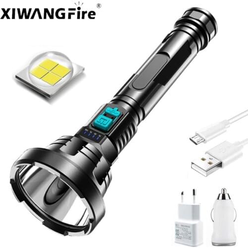 USB Rechargeable XHP50 Super Powerful LED Flashlight Tactical Torch Built-in 18650 Battery Waterproof Lamp Ultra Bright Lantern