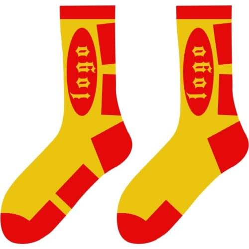 Spring Creative Custom Cotton Popular Logo Skateboard Casual Colorful Men Women Happy Socks 0713