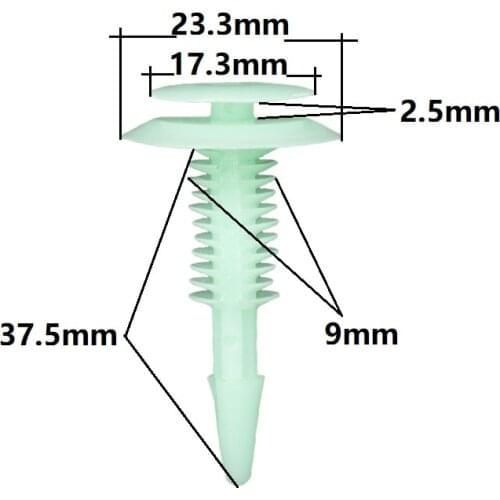 Green Plastic Rivet ForGM Buick Chevrolet Auto Truck Push in Door Trim Panel Retainer Clip Snaps Fasteners