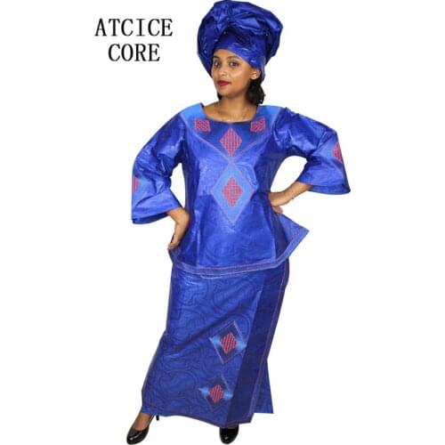 AFRICAN DRESSES FOR WOMEN new african bazin riche african embroidery design dresses DP188