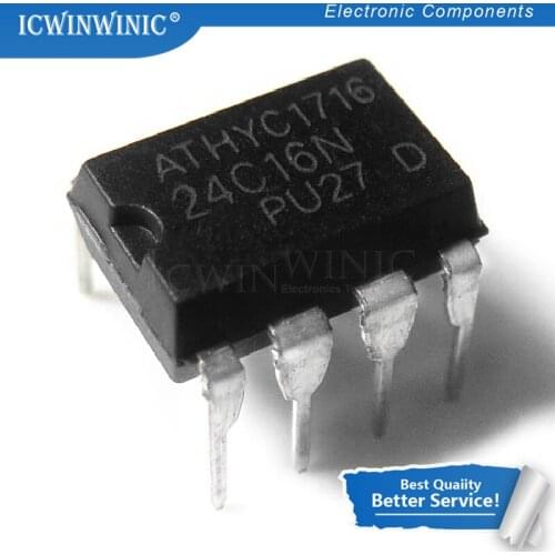 10piece AT24C16 24C16 DIP DIP8 AT24C16-PU27 New original In Stock