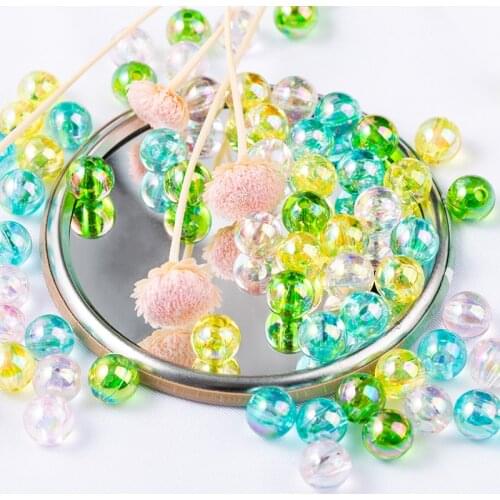 100-1000pcs Double Color Rainbow Acrylic Beads 3 4 6 8 10mm Round Loose Beads For DIY Craft Jewelry Making DIY Bracelet Necklace