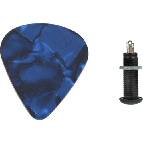20 Pieces Elegant and Colorful Guitar Picks Celluloid Mediators with Guitar / Bass Cylinder Flush Mount Output Jack