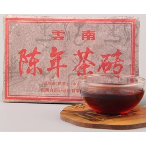 2009 China Yunnan Aged Ripe Pu'er Tea Brick 250g Ancient Tree Pu er for Lose Weight Health Care Loss Slimming Tea