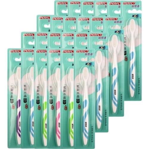 30PCS crystal soft-bristle Professional Adults Toothbrush Take Good Care of Your Tooth Oral (Color random)
