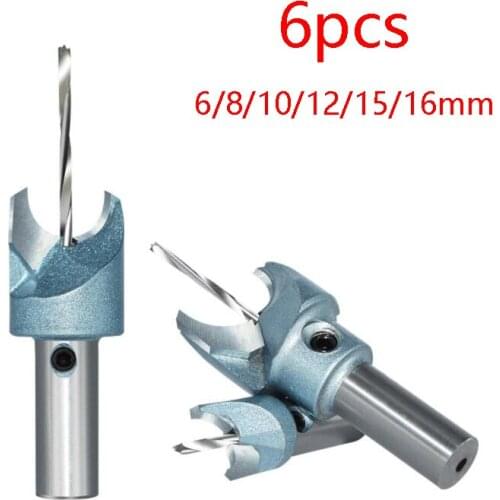 6pcs 6-16mm Cemented Carbide Spherical Buddha Beads Woodworking Bead Drill Bit Hardness Tungsten Coated Cutter Drill Bit Tool