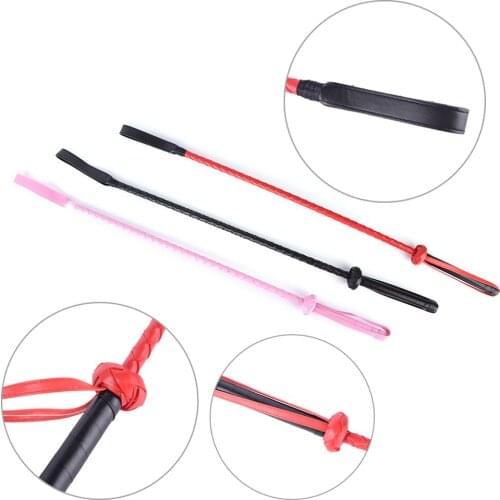 60CM Handle Sex Spanking PU Leather BDSM Bondage Whip With Sword Lash Fetish Flogger Horse Whip Adult Sex Toys For Couples/Woman
