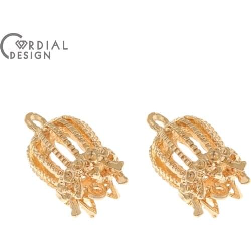 Cordial Design 30Pcs 9*15MM Jewelry Accessories/DIY/Genuine Gold Plating/Connectors/Jewelry Findings & Components/Hand Made