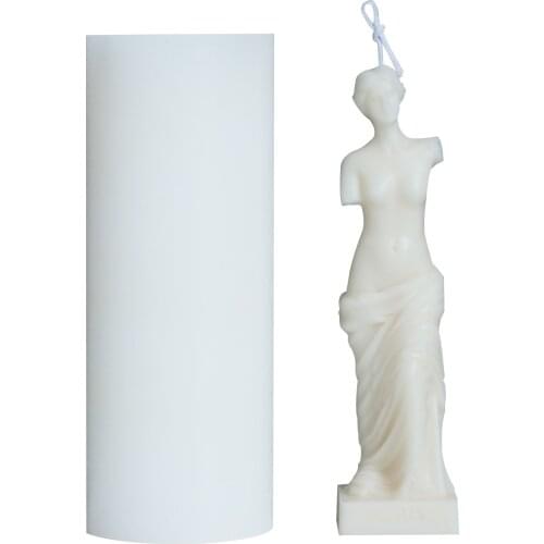 Art Body Candle Mold Female Candle Silicone Mold Fragrance Human Shaped Venus Goddess Candle Making Wax Plaster Mould Handmade