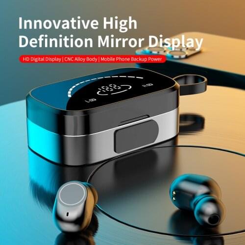 Bluetooth 5.0 Wireless Earphones K2 Stereo Sound Headset Touch Button with Longstanby Charging Case Mobile Power