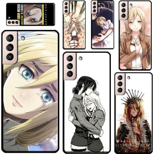 Historia Reiss Attack on Titan Cover For Samsung Galaxy S21 Ultra Note 20 Note 10 S8 S9 S10 S20 Plus S20 FE Phone Case