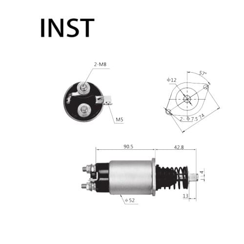 ELECTROMAGNETIC SWTICH SOLENOID FOR 24V 4.5KW 23380-Z9009 1350-126-22X9 2726 135012622X9 SNLS726