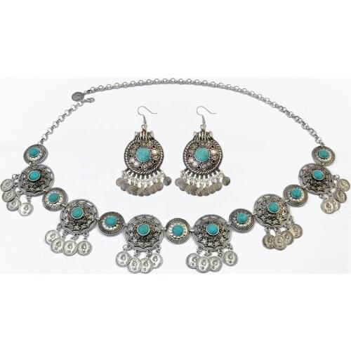 Gypsy Women Blue Stone Square Beach Waist Chain Belly Jewelry Geometric Flower Coin Shape color Body Chains Turkish India 2019