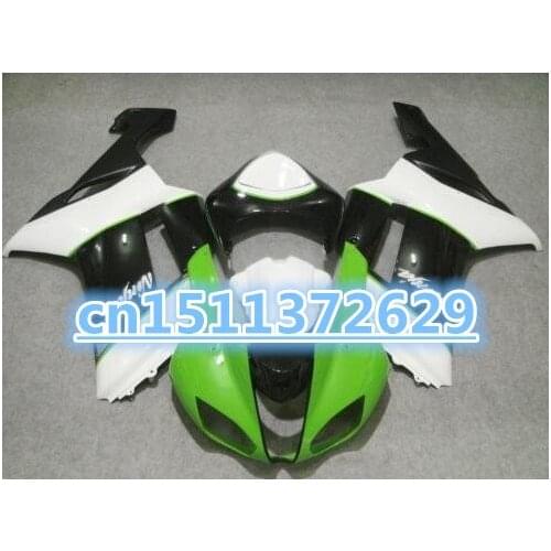 For Kawasaki ZX6R 2007 2008 white black green 07 08 for Ninja zx6r 2007 2008 ZX6R 07 08 ABS Fairing Set Plastic Kit