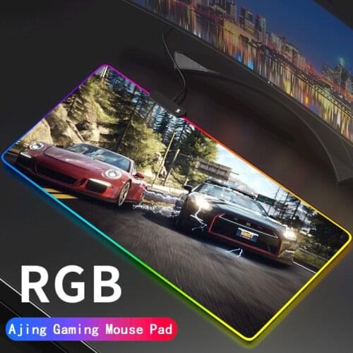 RGB Mouse Pad LED Need For Speed Computer Laptop Keyboard Red Mouse Pad Waterproof Colorful Gaming Table Pad