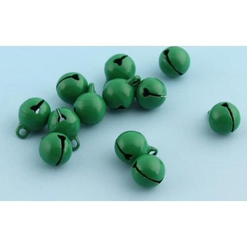 Round Jingle Bells Blocks 7mm Green Christmas decoration Wedding Bells Kettle Bells Pet Collar Bells Wands