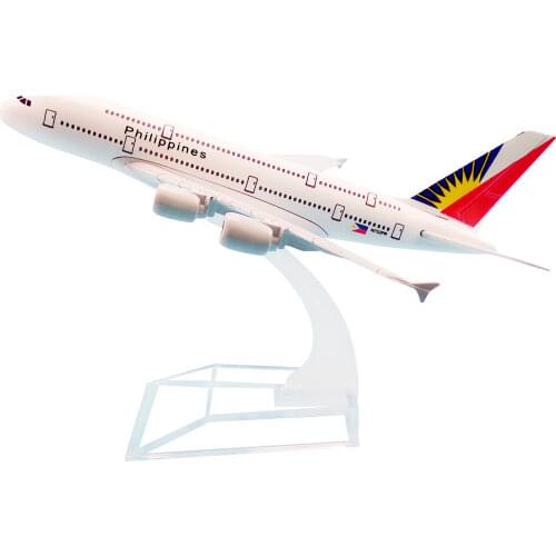 16cm Air Philippines Airlines A380 Airplane Model Philippines Airbus 380 Airways Alloy Metal Plane Model Aircraft Kids Gifts
