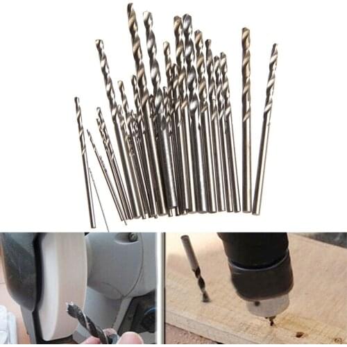 New 28Pcs Micro HSS Twist Drill Bits Set Metric Sizes 0.3-3.0mm For PCB Crafts