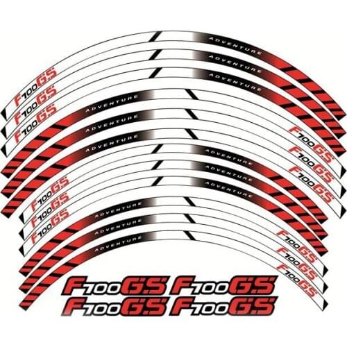 Motorcycle Wheel Decals Stickers Set Rim Stripes Laminated For BMW F700GS