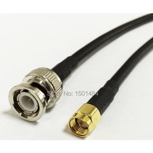 New SMA Male Plug Switch BNC Male RF coax cable RG58 Wholesale Fast Ship 50CM 20"Adapter
