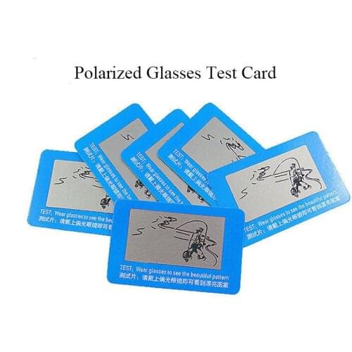 Lense Test Card for Polarized sunglasses men women blue light blocking lens for myopia presbyopia glasses test card