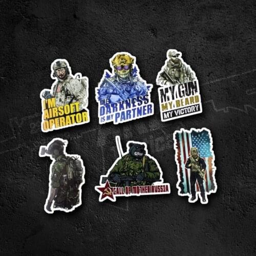 Operator Series Russia US Tactical Car Stickers Refrigerator Suitcases Notebook Military THE DARKNESS IS MY PARTNER DIY Decor