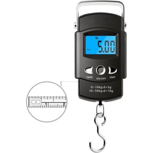 Portable Mini with Tape Measure Battery Electronic Balancer for Fishing Scales Maximum Weighing 50KG Catch Fish Accessory Tools