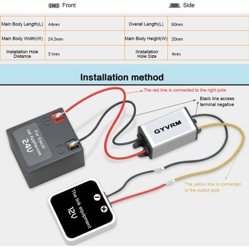 Portable DC/DC Converter Regulator 24V Step Down To 12V 5A 60W 12V-3A 5V-5A 5V-3A Energy Saving Transformer Waterproof Converter