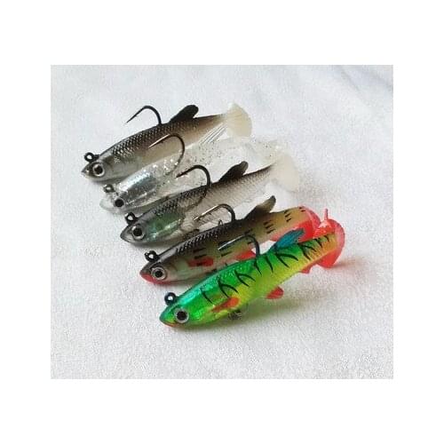 T taill Soft Baits Fishing Lure 90mm/14g Lifelike Wobblers Shad Isca Artificial Bionic Worm Rubber Jigging Swim Sea fishing Bait