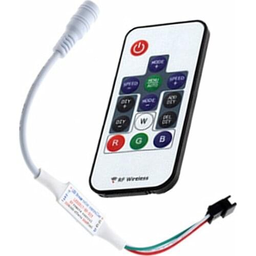 RF remote control 14-key full-color LED controller dc5v-24v WS2812 WS2811