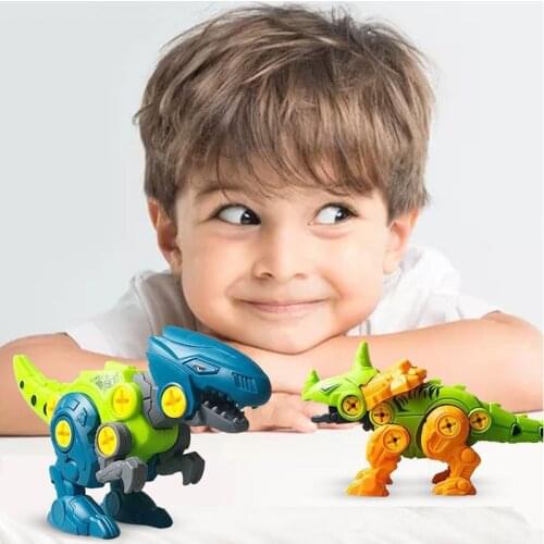 Nut disassembly and assembly dinosaur toy dinosaur egg with screwdriver Tyrannosaurus DIY plastic 3d puzzle childrens toy puzzl