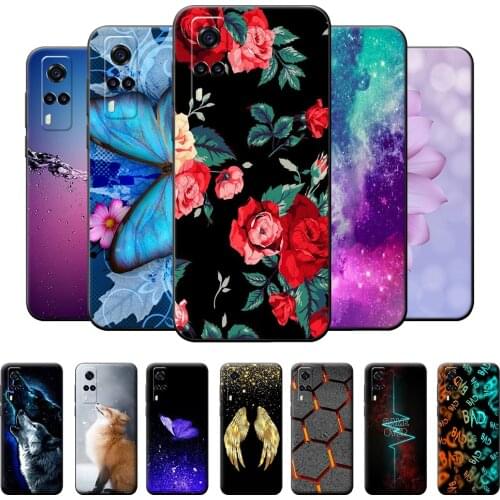 For vivo Y31 2021 Case Fundas on vivo Y31 2021 Soft TPU Silicone Back Cover For vivo Y31 2021 Rose Phone Case For vivo Y31 2021