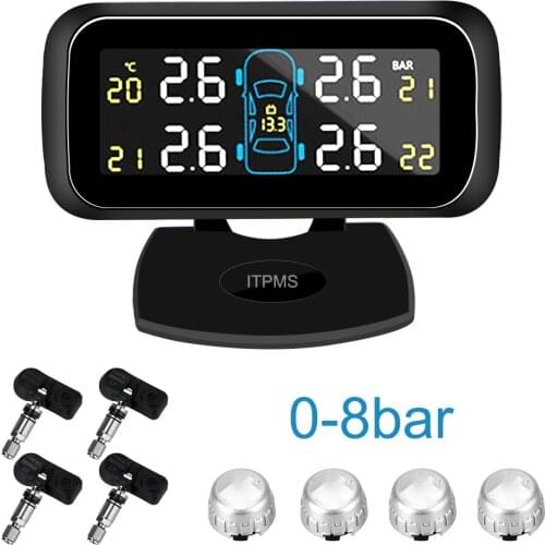 Cigarette Lighter Type TPMS Wireless Digital LCD Display Auto Security Alarm Systems Tire Pressure Monitoring System