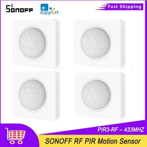 SONOFF PIR3-RF 433Mhz Mini PIR Smart Motion Sensor Via EWeLink APP Alarm Notification Smart Home Control Work With SONORF Bridge