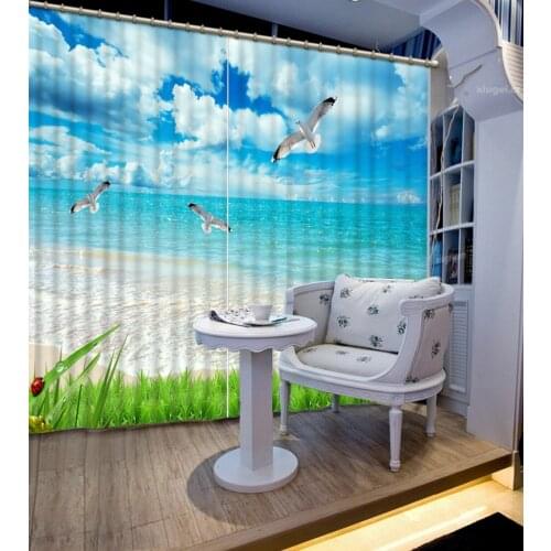 Curtain styles for bedrooms white cloud blue sky window curtains for living room