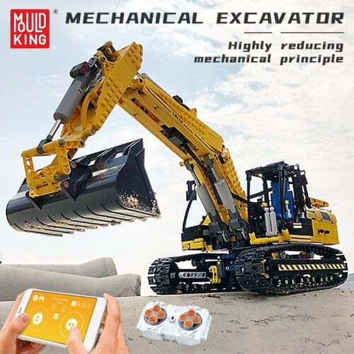 MOULD KING Remote Control Building Blocks Excavator Truck Model High-Tech Education Toy MOC DIY Sets Bricks Toys Children Gifts