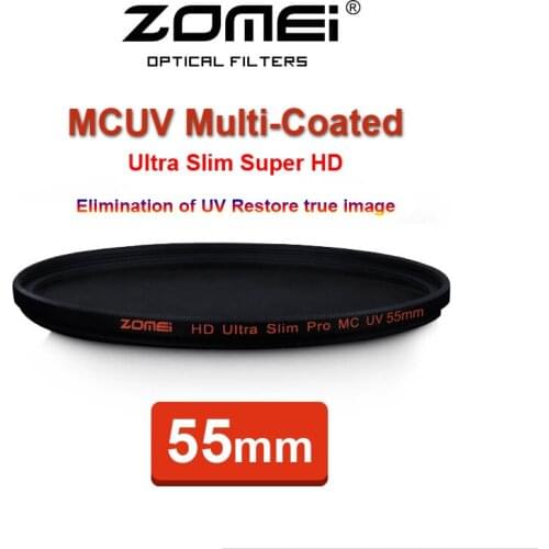 55mm ZOMEI PRO Ultra Slim HD MCUV 18 Layer Multi-Coated Optical Glass MC UV Filter for Canon NIkon Hoya Sony Camera Lens 55 mm